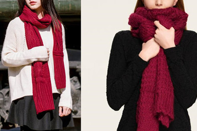 大紅色圍巾搭配指南 這些款式千萬(wàn)別錯(cuò)過(guò)